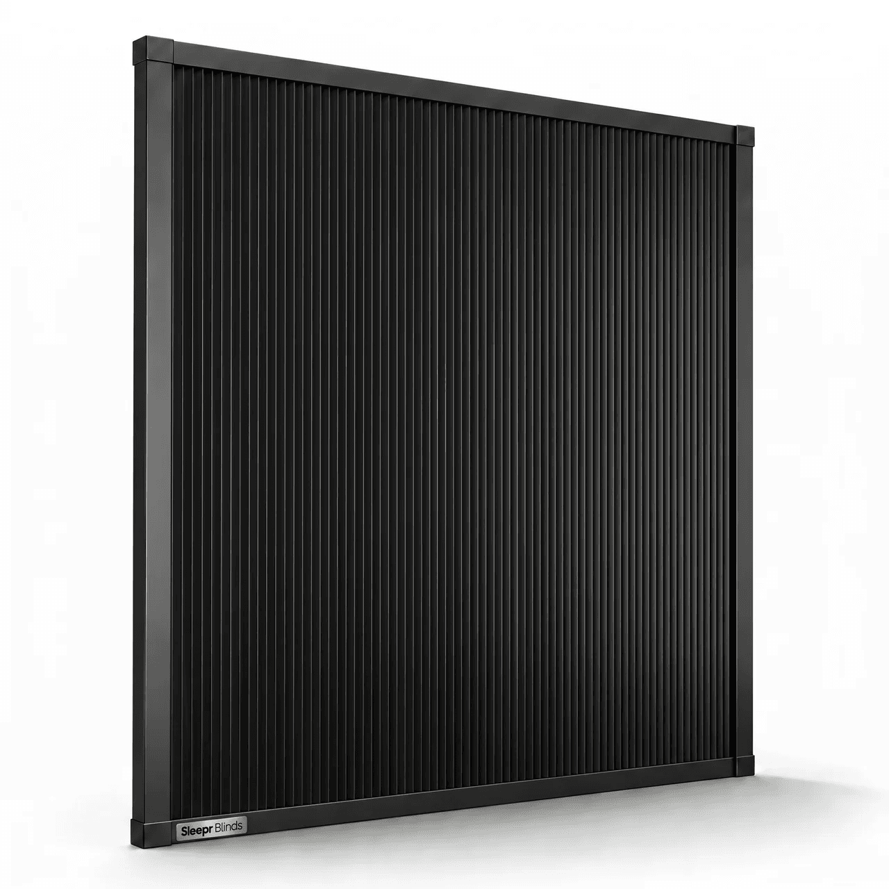 Black OneRest made-to-measure blackout blind