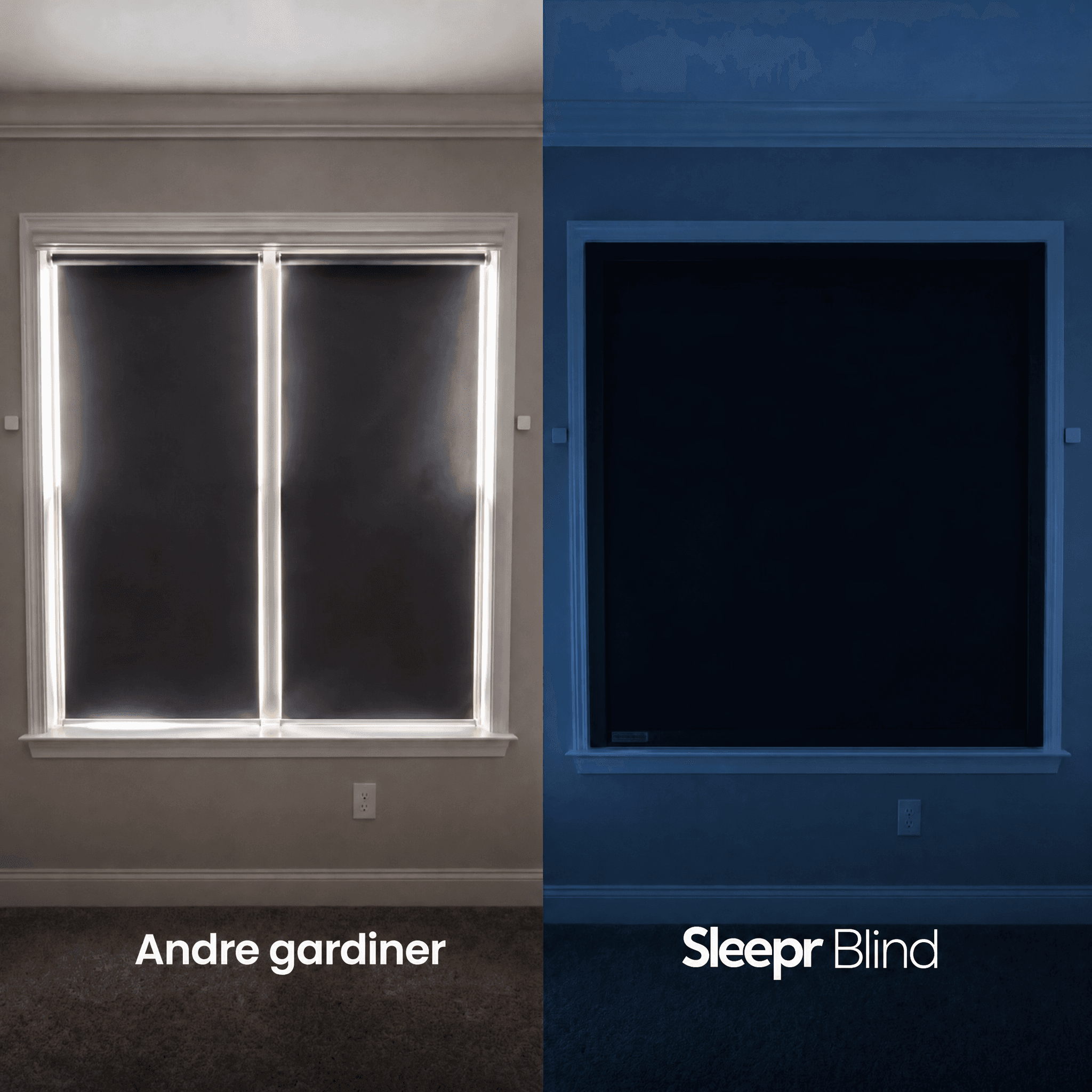 OneRest fitted blackout blind sealing the light gaps around a window